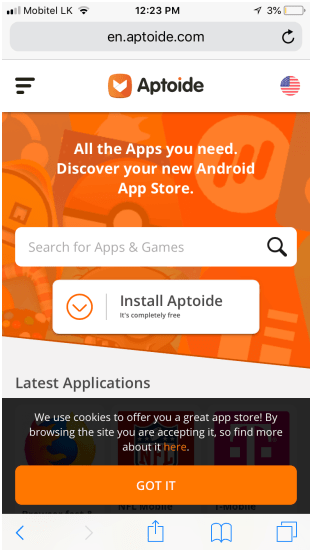 Downloading Aptoide iOS